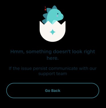 Hearth error message that says, "Hmm, something doesn't look right here."