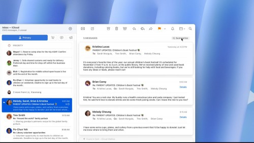 AI mail summaries example