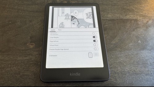 The cropped margins feature cutting off content on the Kindle Colorsoft