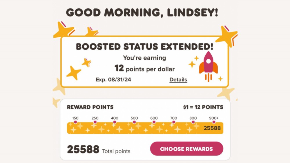 Dunkin app on iOS
