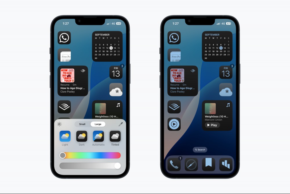 Change the color tint for all iPhone app icons.