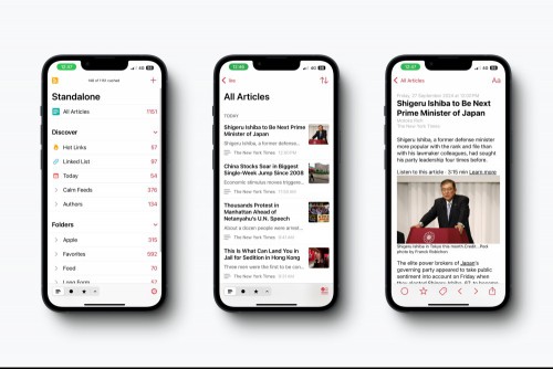 Lire RSS reader for iPhone.