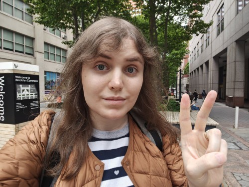 A selfie taken using the Razr Ultra's rear camera.