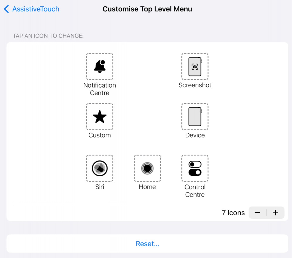 Adding Screenshot feature to the AssistiveTouch menu.