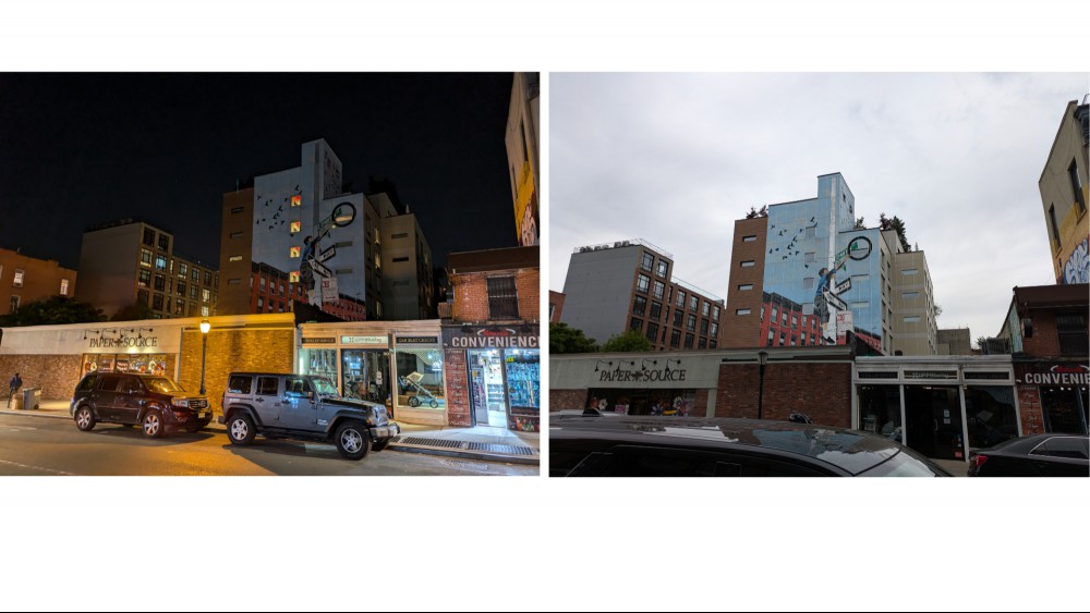 Pixel 8a day and night comparison
