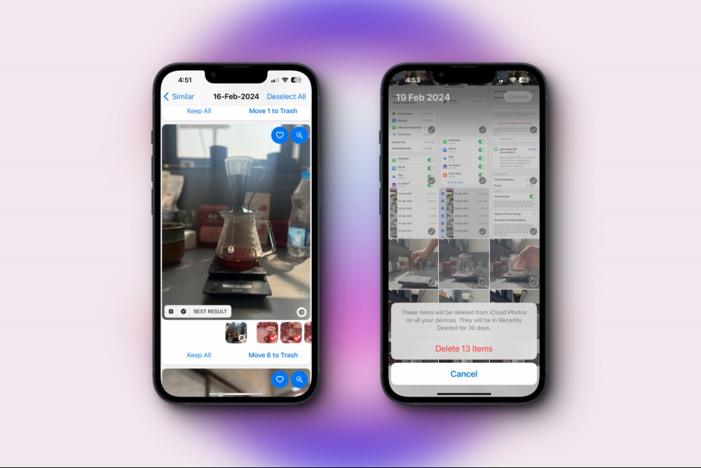 Deleting photos and videos from Photos app on iPhone