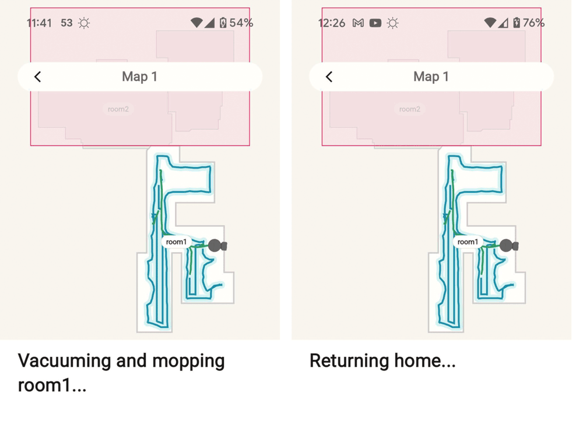 mapping in the Roomba app