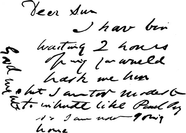 A Memorandum in Pencil