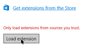 install edge extensions select load extension