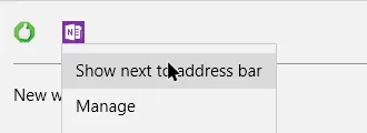 install edge extensions show in address bar