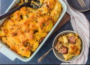 Jolean's Cheese Potato & Smoked Sausage Casserole