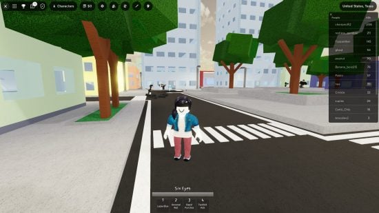 Jiu-Jitsu Prank Code: A blocky man stands on a cartoon-like street, surrounded by low-poly trees.