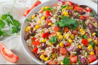 Baja Black Beans, Corn and Rice