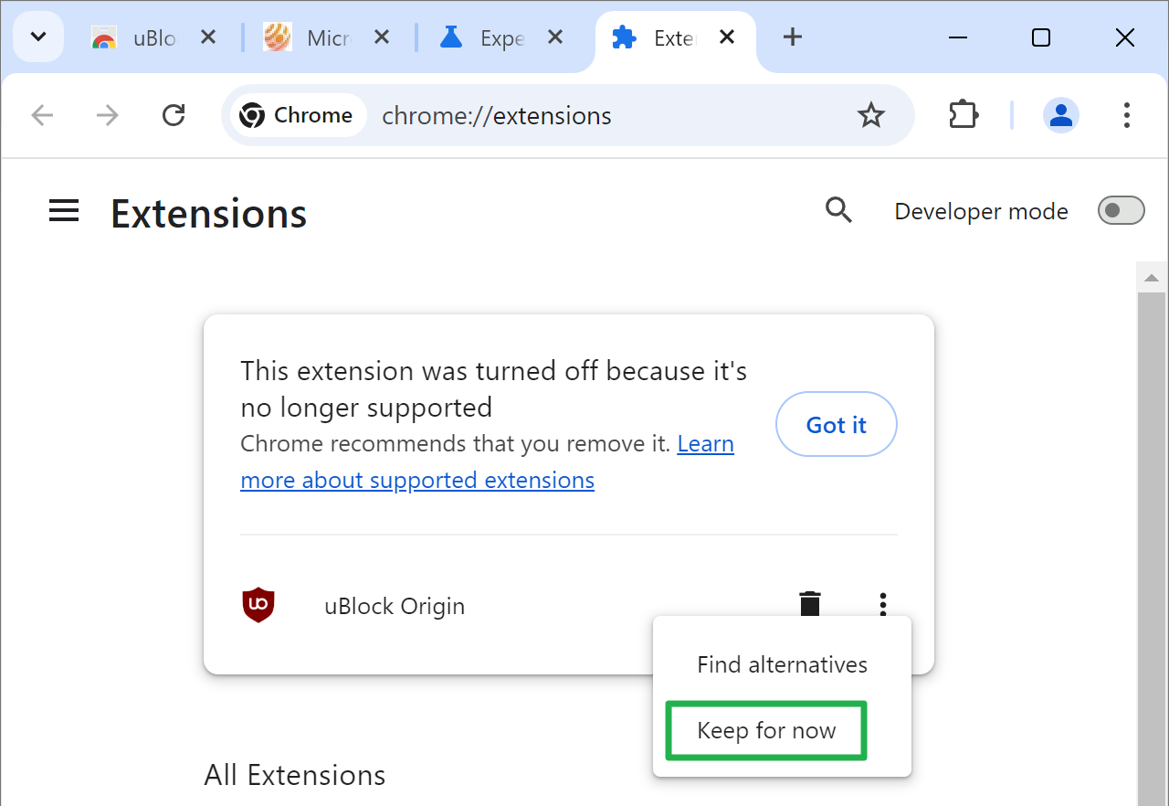 Keep Chrome extension