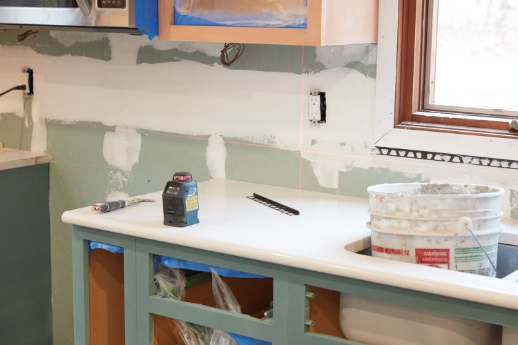 kitchen mid-remodel