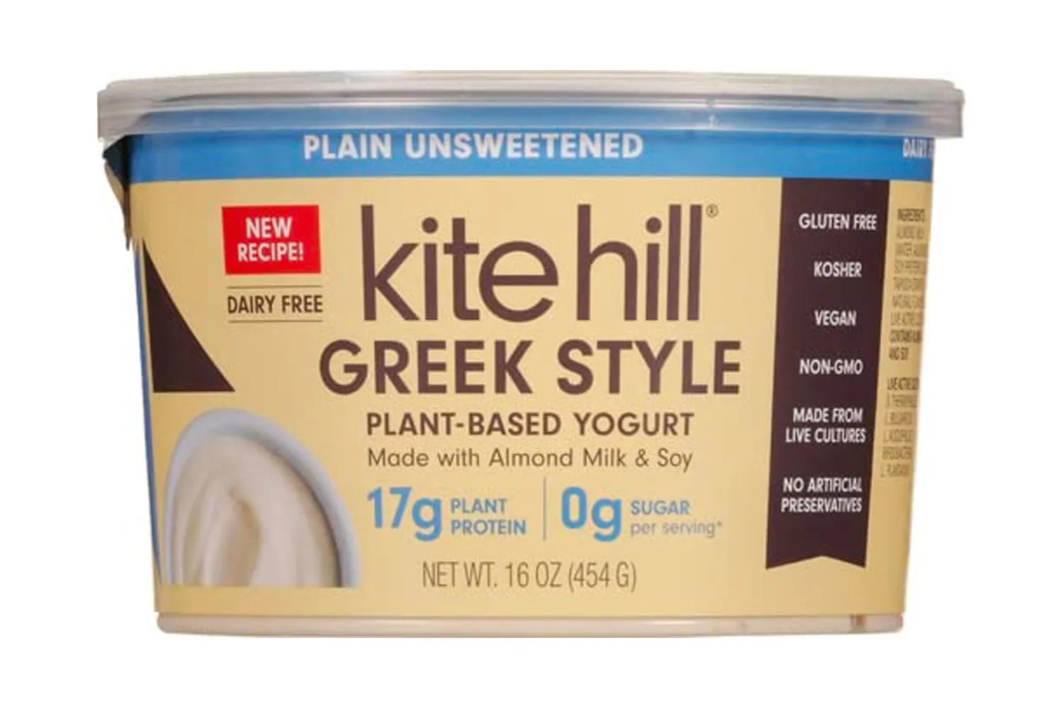 Kite Hill Plain Unsweetened Greek Syle Yogurt, 16 OZ