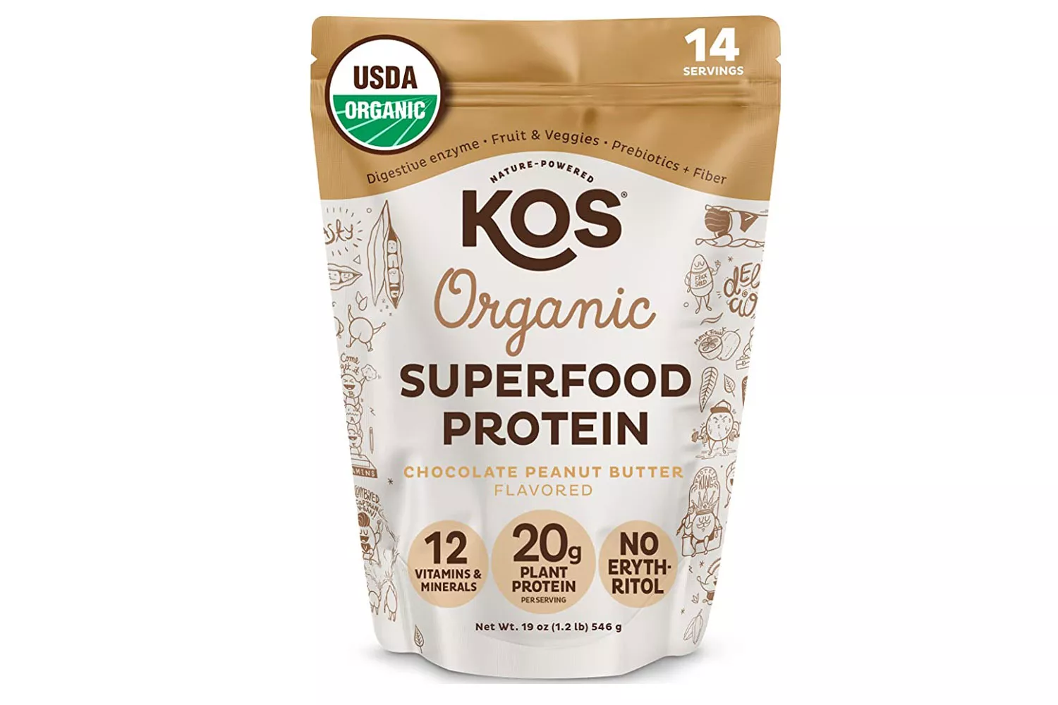 Kos Organic Plant Protein Chocolate Peanut Butter