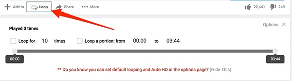 loop-youtube-loop-settings