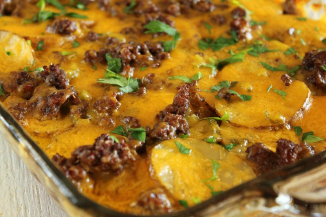 Kittencal's Scalloped Potato and Ground Beef Casserole