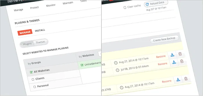 manage-multiple-wordpress-sites-infinitewp-features