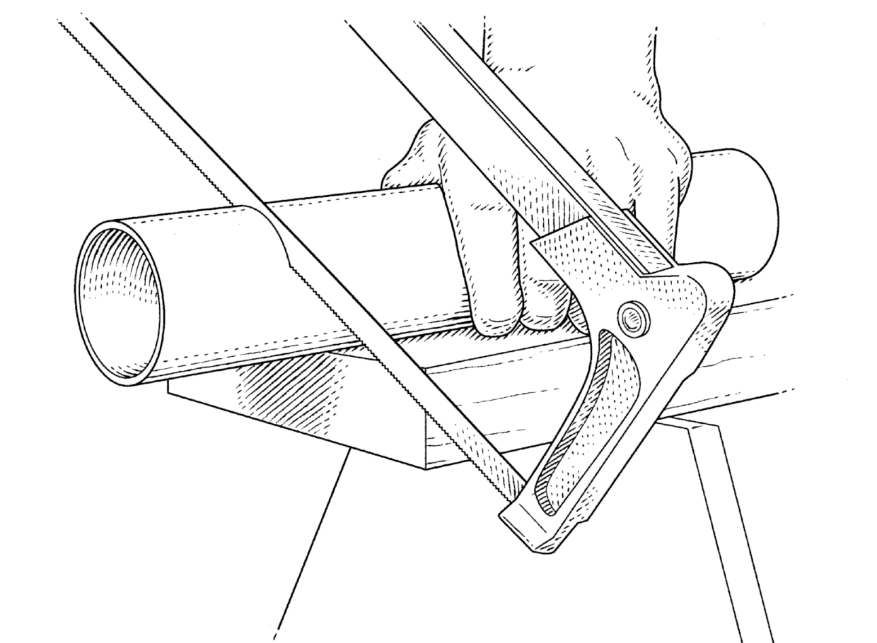 Measure cuts for the PVC pipe
