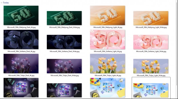 Microsoft 50th anniversary wallpapers preview