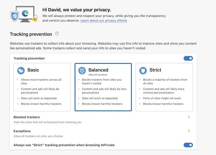 Microsoft Edge Mac Good Privacy