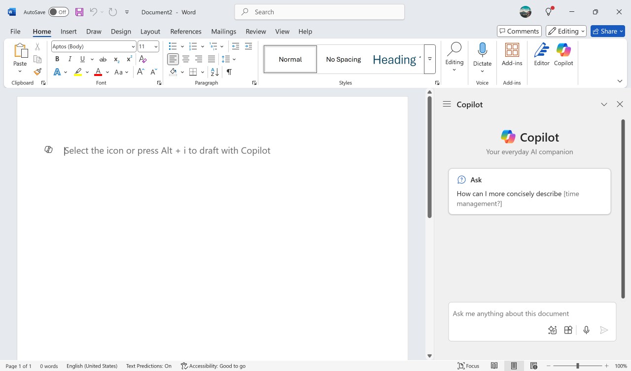 Microsoft Word Copilot