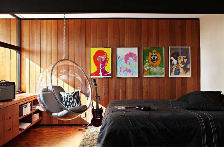 70s retro bedroom