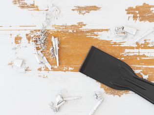 scraping paint off of wood