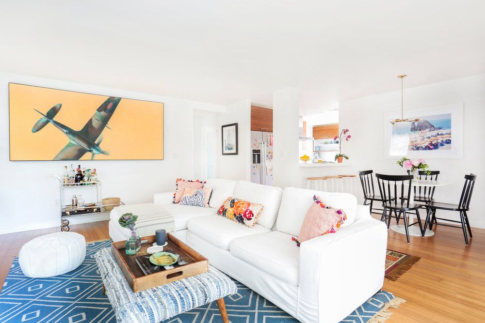 Open concept space with small living room