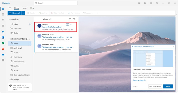 New Outlook Ads