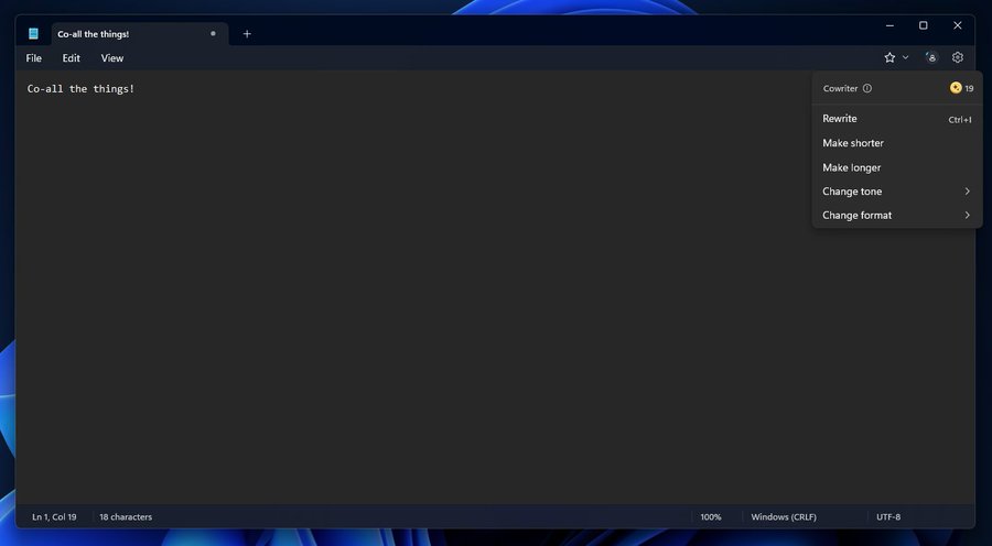 Notepad Cowriter AI