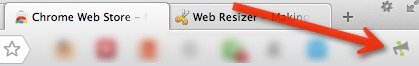 The Notifycon icon on the browser toolbar.