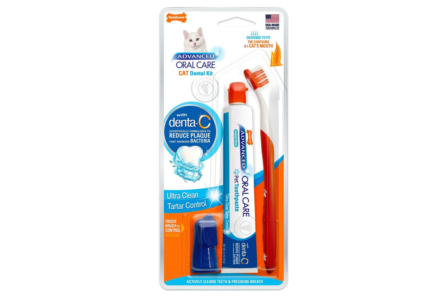 Nylabone Advanced Oral Care Original Flavor Cat Dental Kit, 3 count