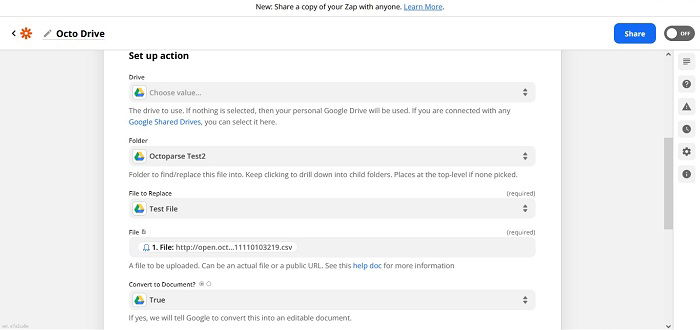 Octoprase 8.4 Web Scraping Tool Update Review Set Up Action Full View