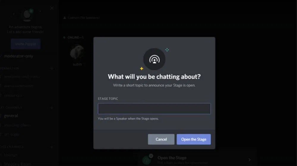 Open The Stage Discord