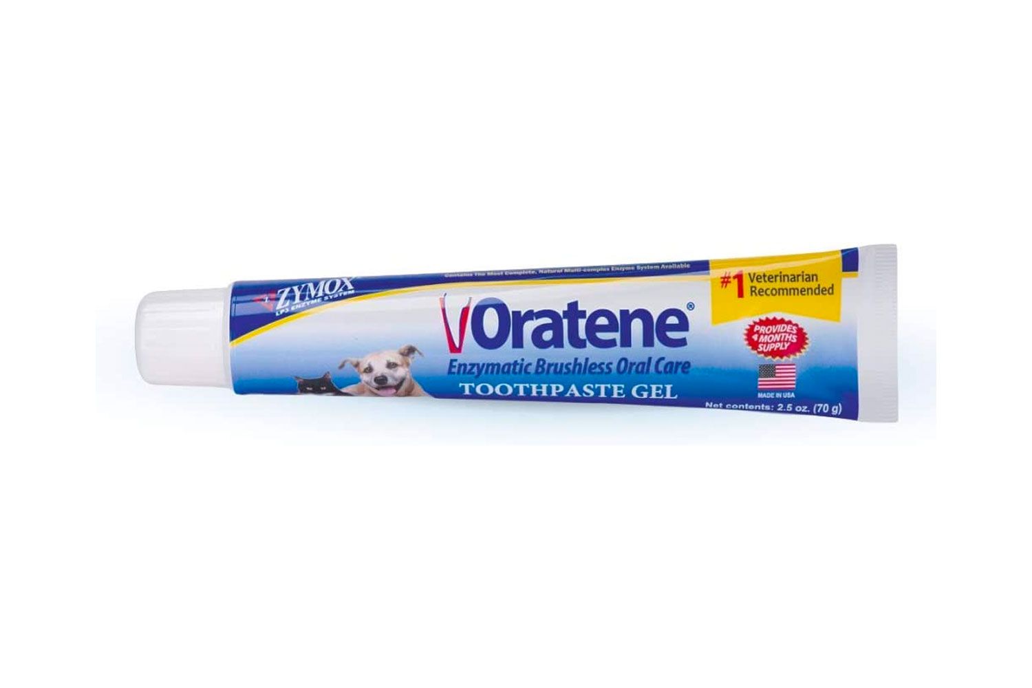 Oratene Brushless Toothpaste Gel for Dogs and Cats, 2.5oz