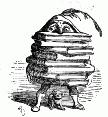 Punch with books.