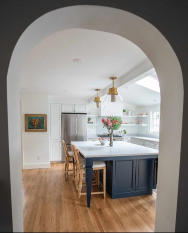 pendants hanging over kitchen island