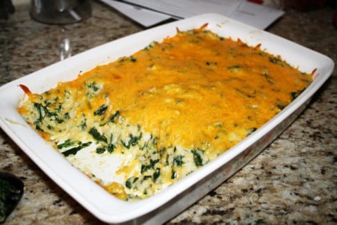 Kittencal's Spinach Parmesan Rice Bake