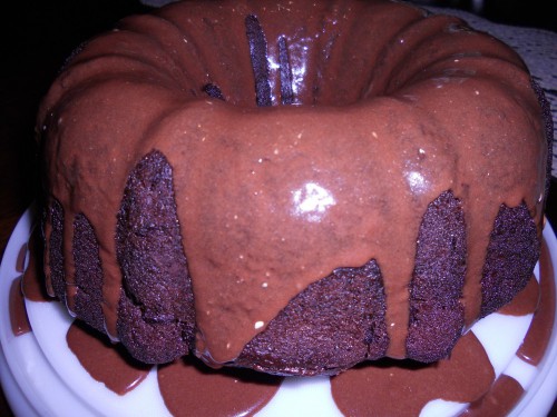 Chocolate! Chocolate! Chocolate! Bundt Cake With Chocolate Glaze