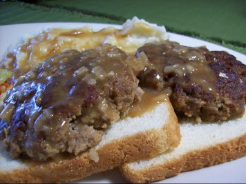 Beef Patties in Onion Gravy