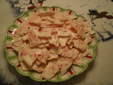 Peppermint Candy Cane Bark