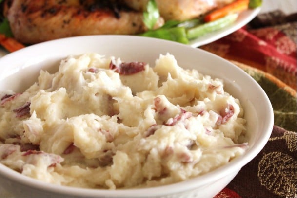 Mashed Red Potatoes With Garlic and Parmesan