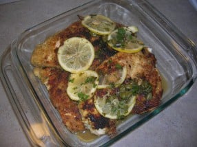 Chicken Scaloppine With Lemon Glaze  (Low Fat and Delicious!)