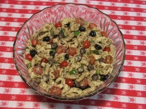 Cheese Tortellini Pesto Pasta Salad