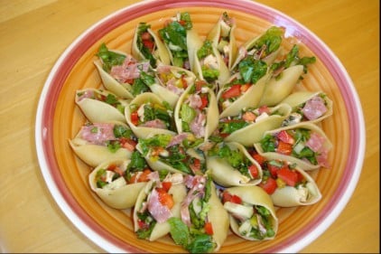 Italian Chopped Salad in Shells