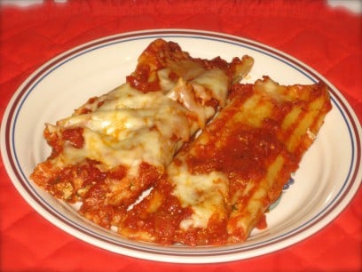 Kittencal's Spinach & Four-Cheese Manicotti (Vegetarian)