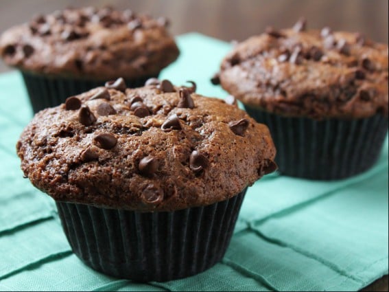 Double Chocolate Banana Muffins